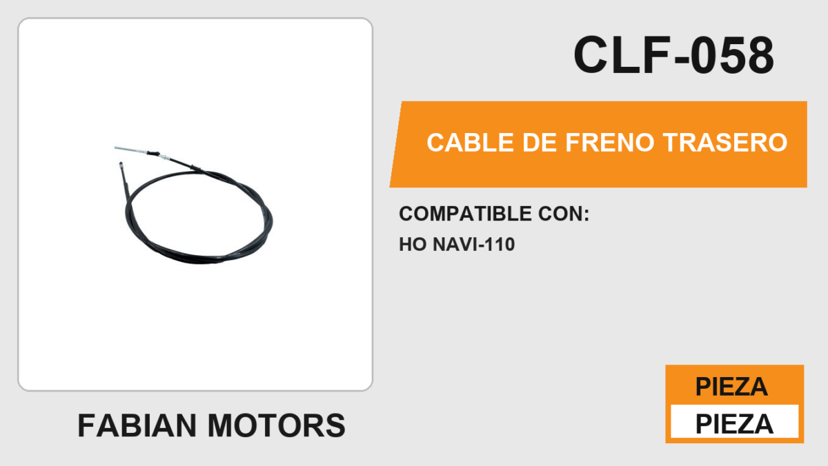 CABLE DE FRENO TRASERO