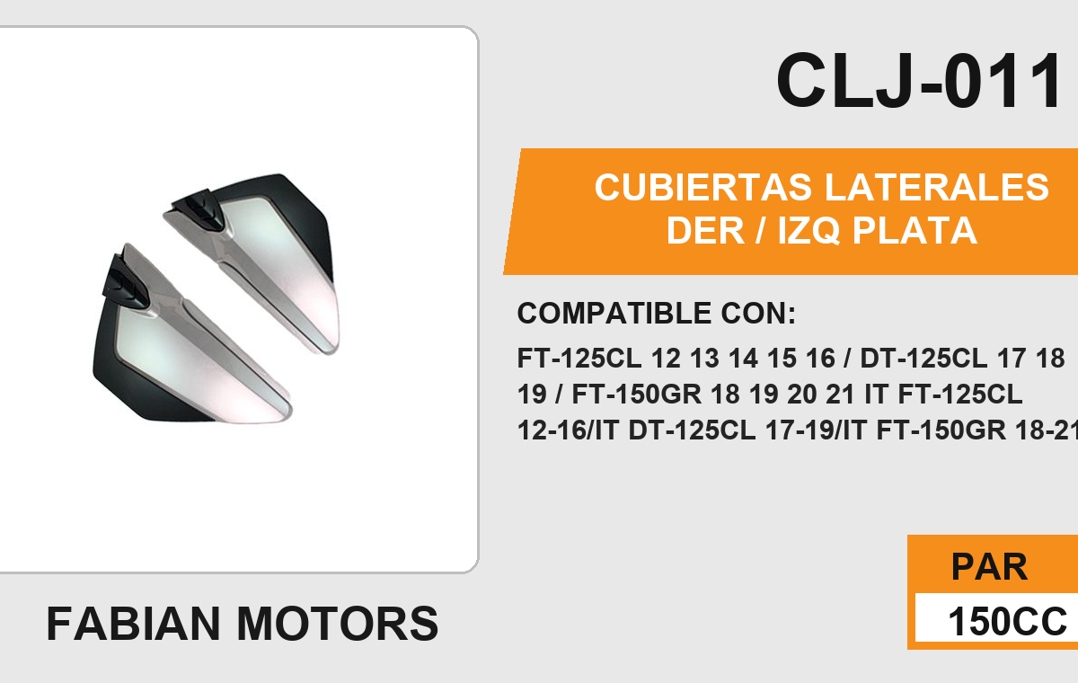 CUBIERTAS LATERALES DER / IZQ PLATA