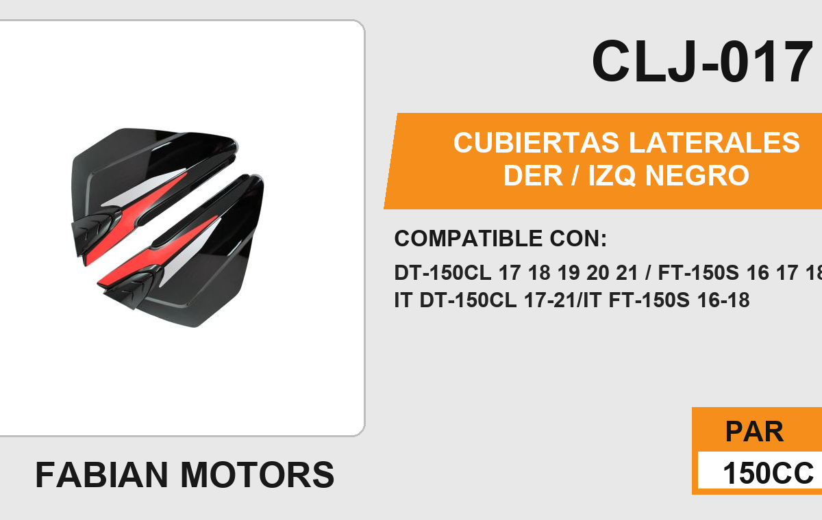 CUBIERTAS LATERALES DER / IZQ NEGRO