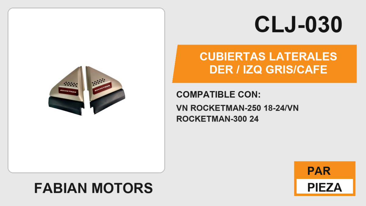CUBIERTAS LATERALES DER / IZQ GRIS/CAFE