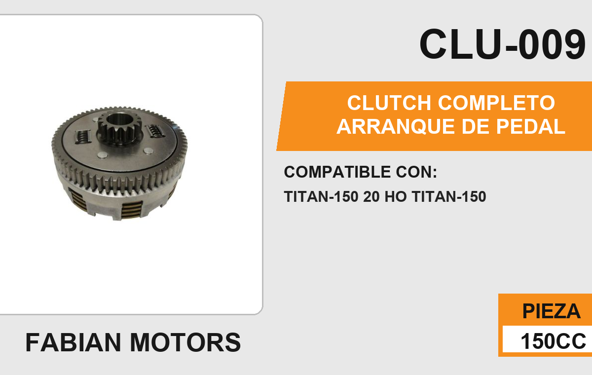 CLUTCH COMPLETO ARRANQUE DE PEDAL