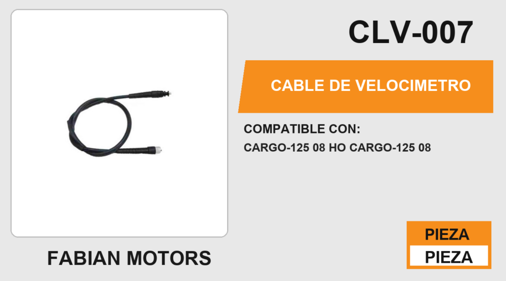 CABLE DE VELOCIMETRO Empaque (10 Piezas)