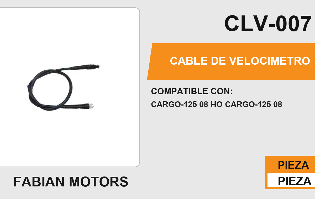 CABLE DE VELOCIMETRO Empaque (10 Piezas)