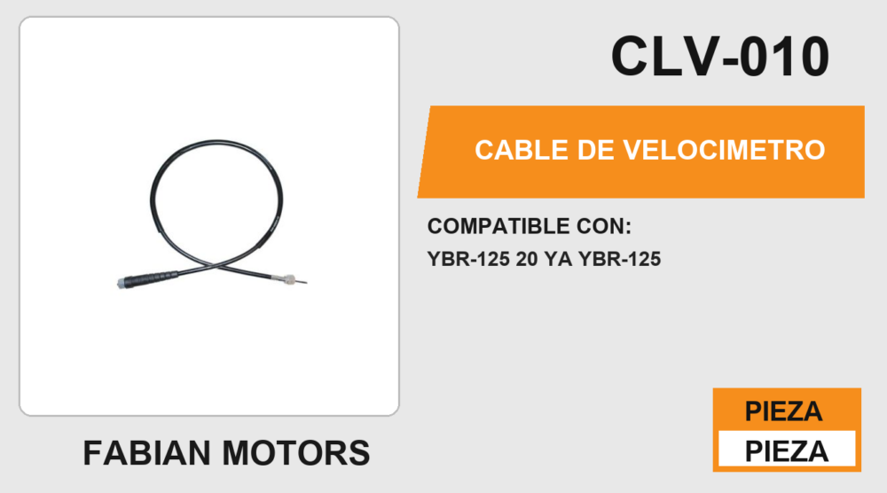 CABLE DE VELOCIMETRO Empaque (10 Piezas)