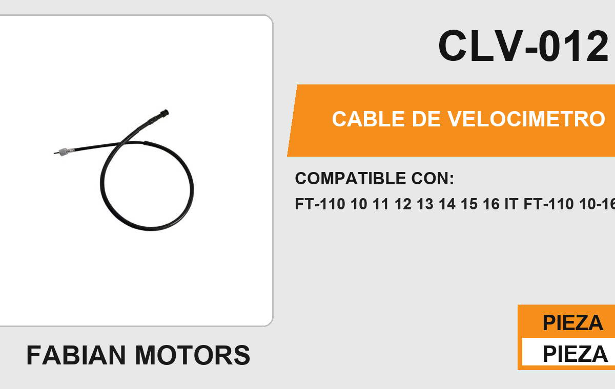 CABLE DE VELOCIMETRO Empaque (10 Piezas)