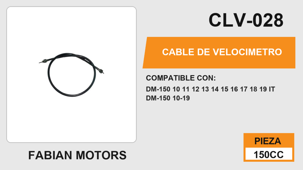 CABLE DE VELOCIMETRO Empaque (10 Piezas)