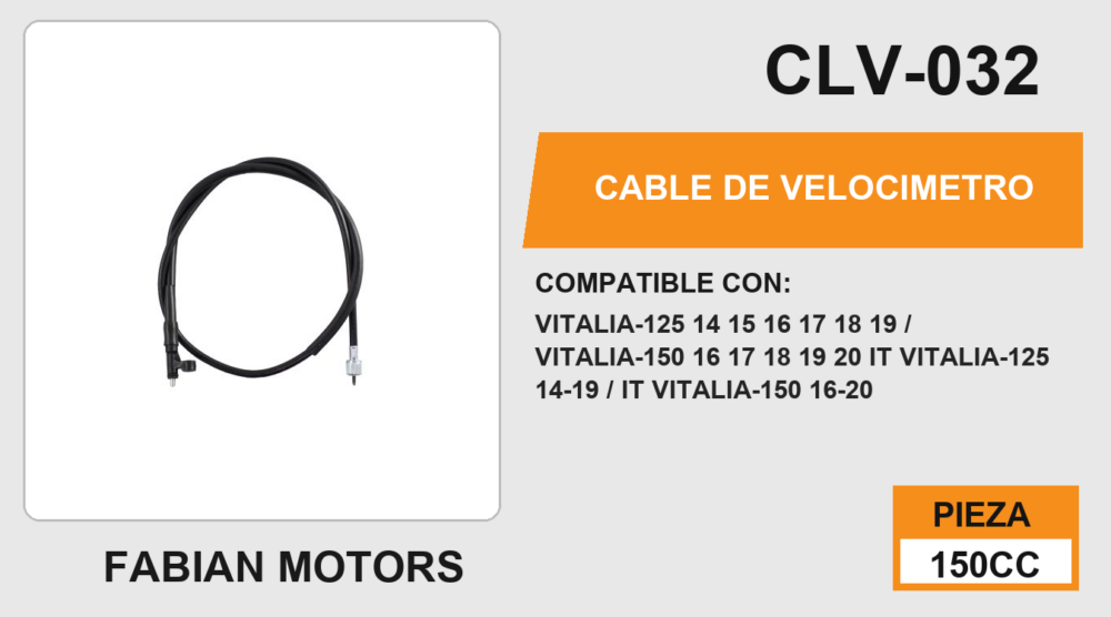 CABLE DE VELOCIMETRO Empaque (10 Piezas)