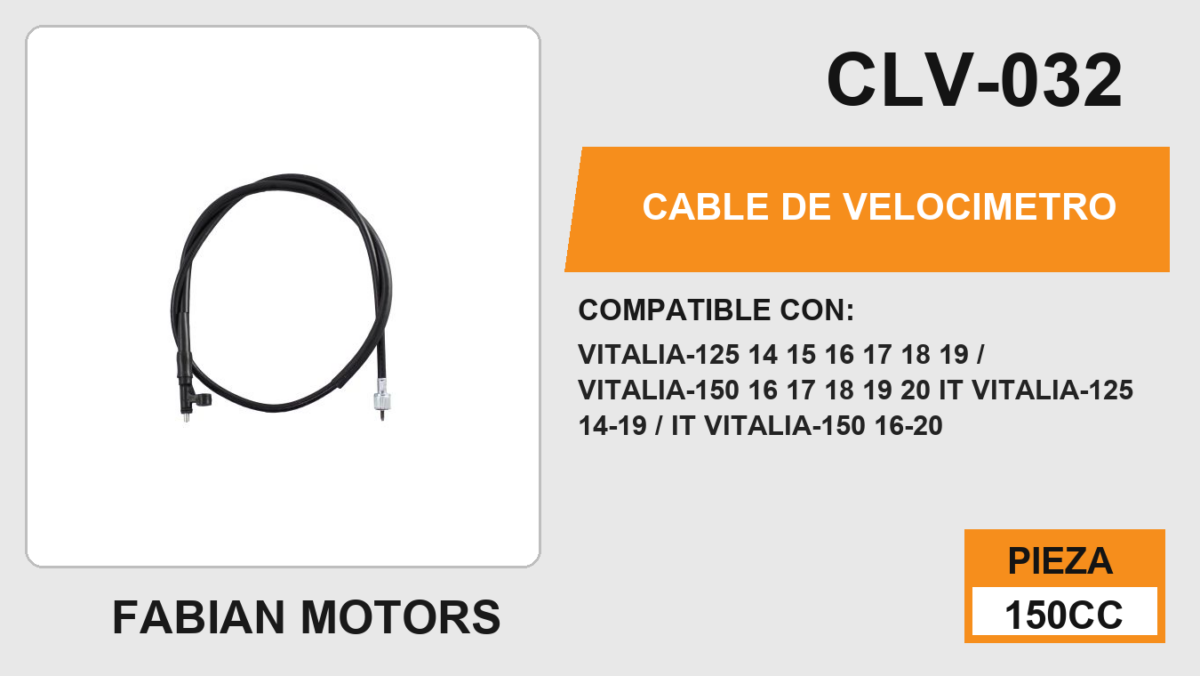 CABLE DE VELOCIMETRO Empaque (10 Piezas)