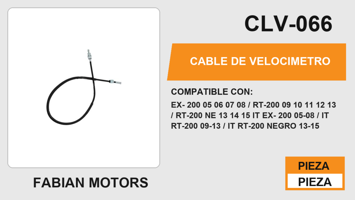 CABLE DE VELOCIMETRO Empaque (10 Piezas)
