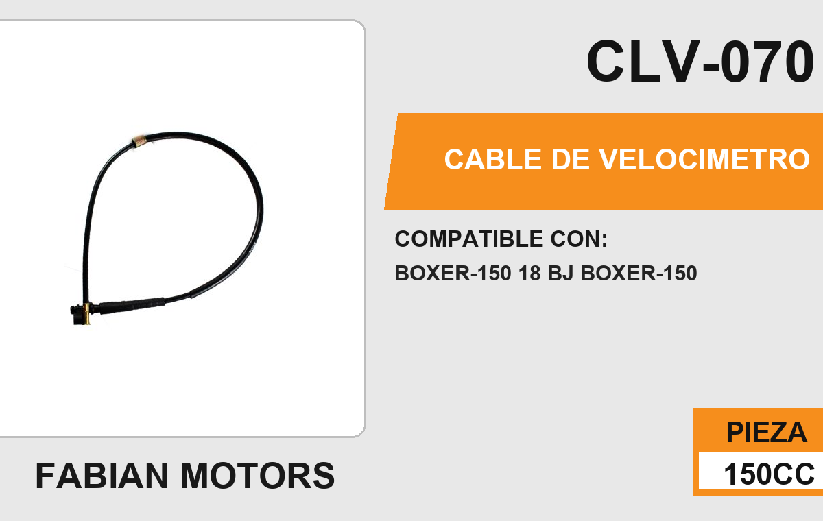 CABLE DE VELOCIMETRO Empaque (10 Piezas)