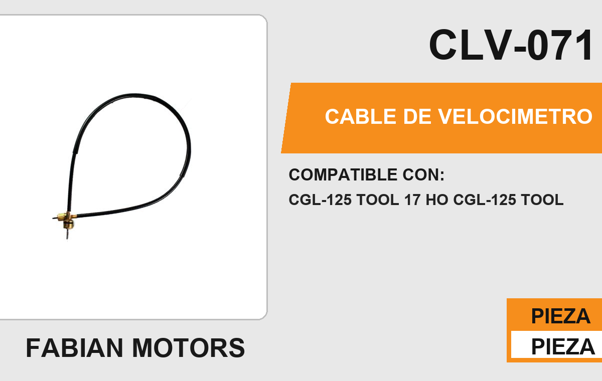 CABLE DE VELOCIMETRO Empaque (10 Piezas)