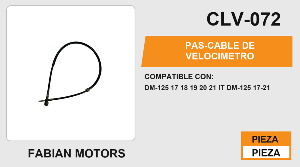 CABLE DE VELOCIMETRO Empaque (10 Piezas)