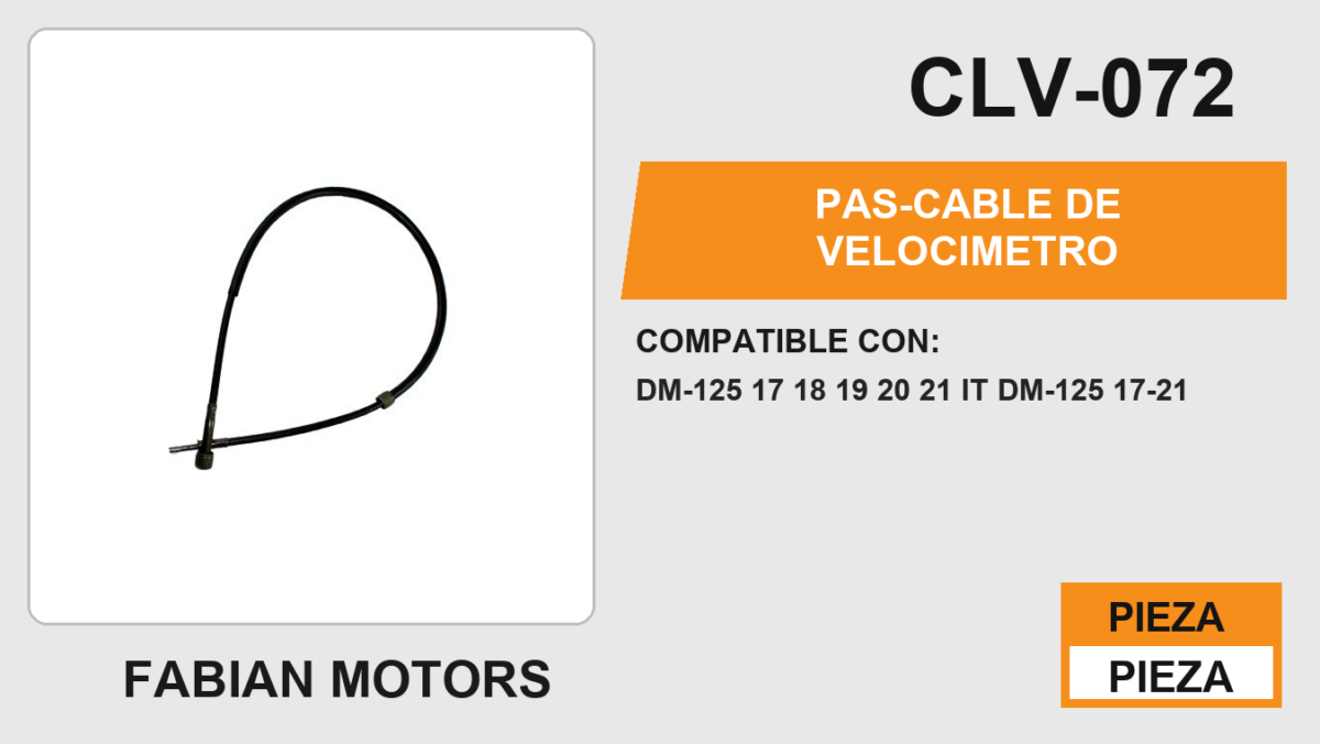 CABLE DE VELOCIMETRO Empaque (10 Piezas)