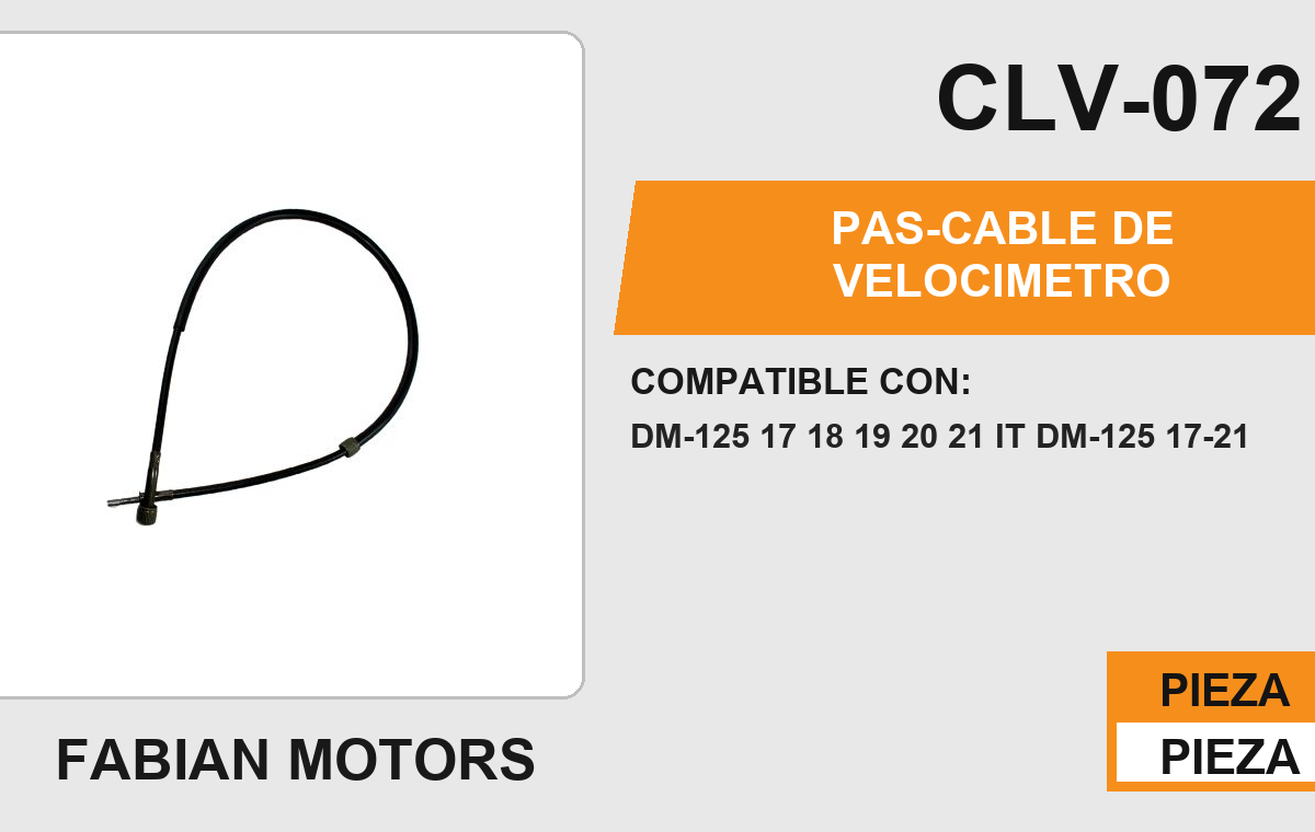 CABLE DE VELOCIMETRO Empaque (10 Piezas)