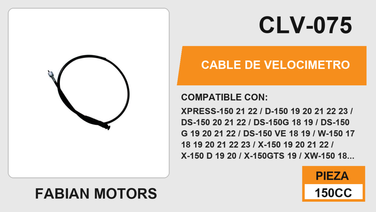 CABLE DE VELOCIMETRO Empaque (10 Piezas)