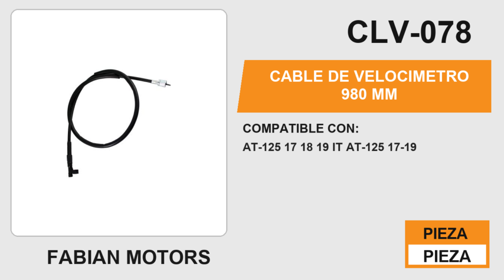 CABLE DE VELOCIMETRO Empaque (10 Piezas)