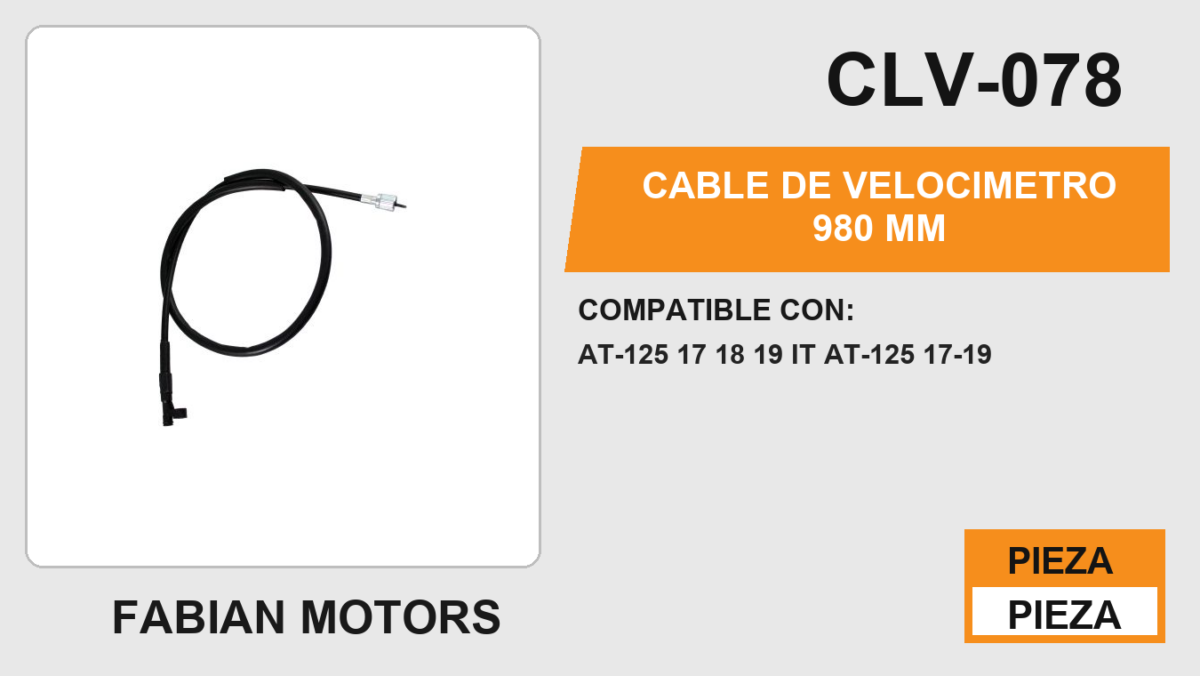 CABLE DE VELOCIMETRO Empaque (10 Piezas)