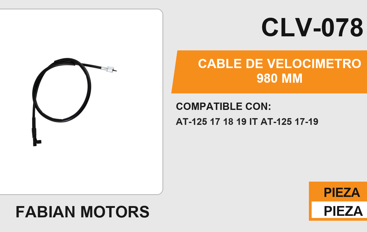 CABLE DE VELOCIMETRO Empaque (10 Piezas)