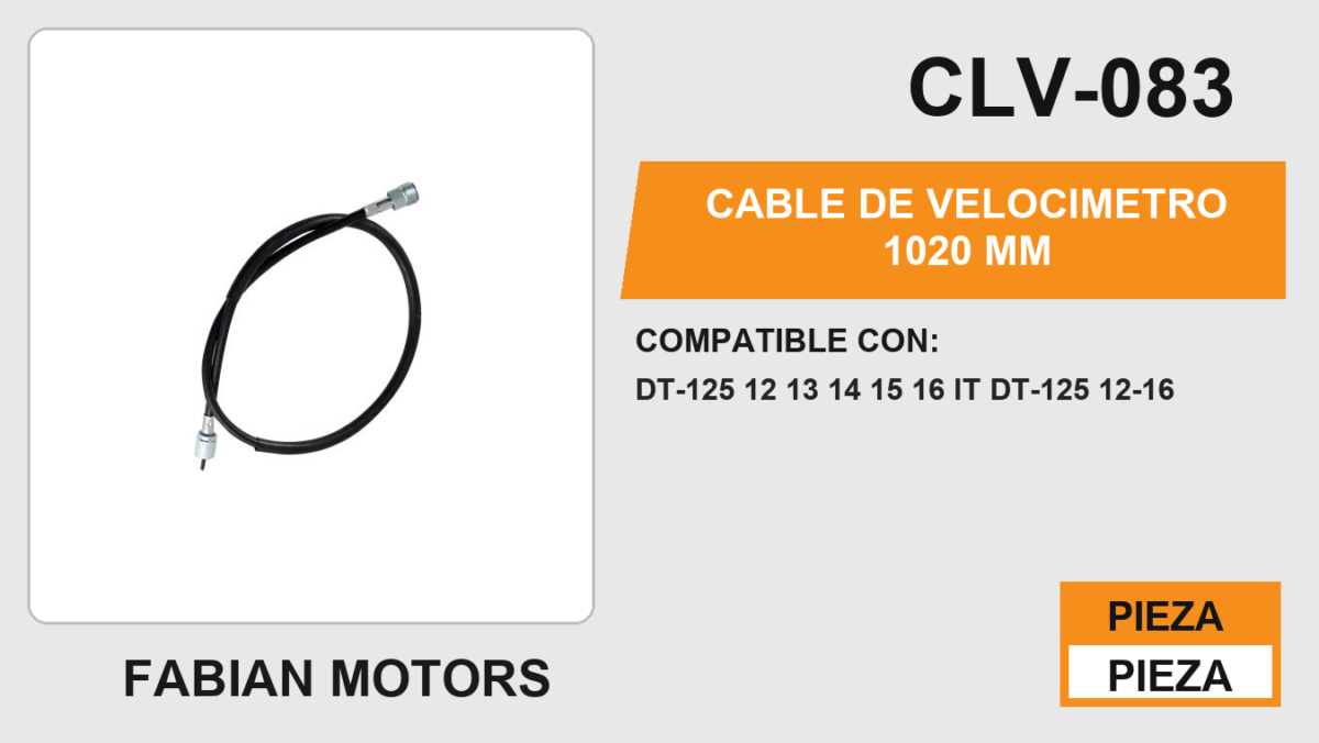 CABLE DE VELOCIMETRO 1020mm Empaque (10 Piezas)