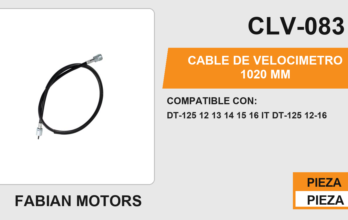 CABLE DE VELOCIMETRO 1020mm Empaque (10 Piezas)