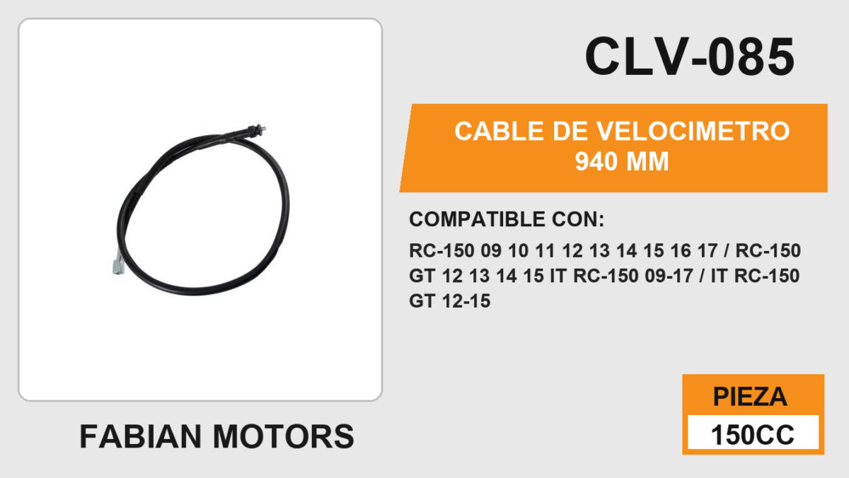 CABLE DE VELOCIMETRO 940mm Empaque (10 Piezas)