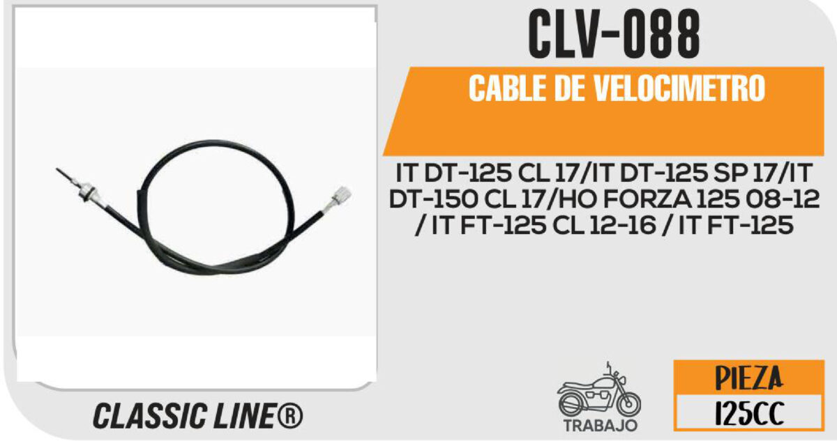 CABLE DE VELOCIMETRO Empaque (10 Piezas)