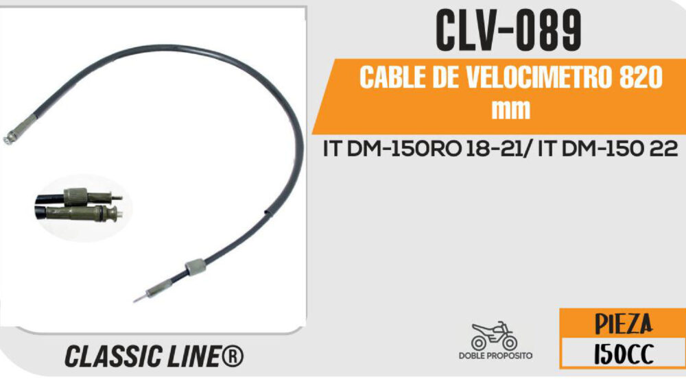 CABLE DE VELOCIMETRO 820mm Empaque (10 Piezas)