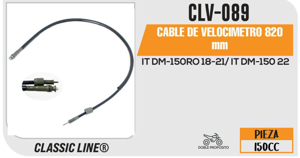 CABLE DE VELOCIMETRO 820mm Empaque (10 Piezas)