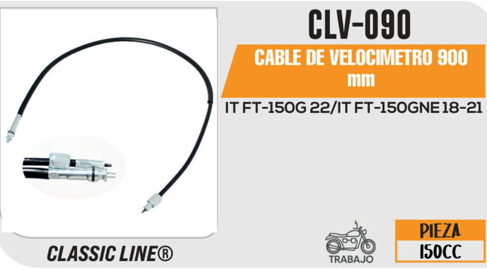CABLE DE VELOCIMETRO 900mm Empaque (10 Piezas)