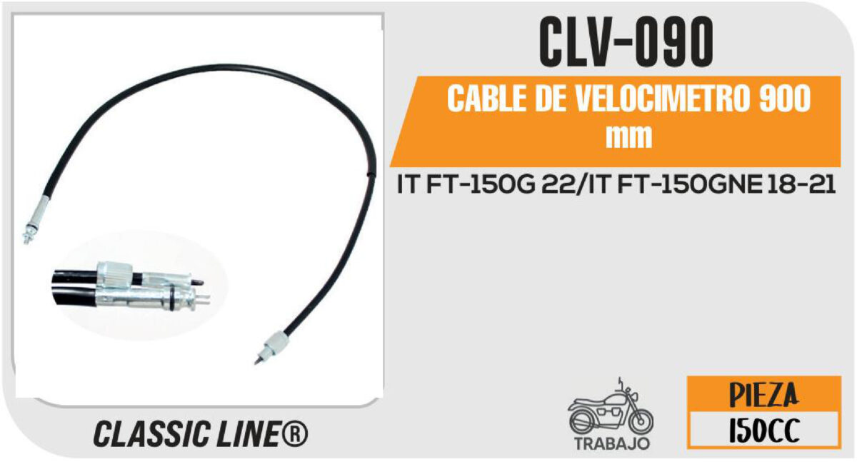 CABLE DE VELOCIMETRO 900mm Empaque (10 Piezas)