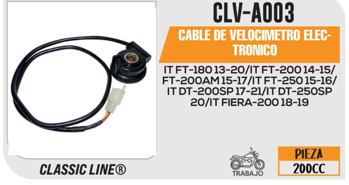 CABLE VELOCIMETRO ELECTRONICO Empaque (10 Piezas)