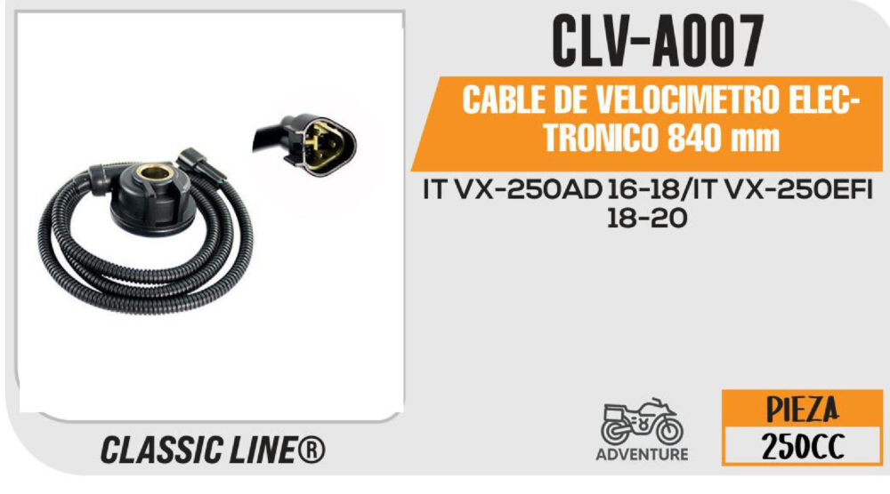 CABLE DE VELOCIMETRO ELECTRONICO 840mm Empaque (10 Piezas)