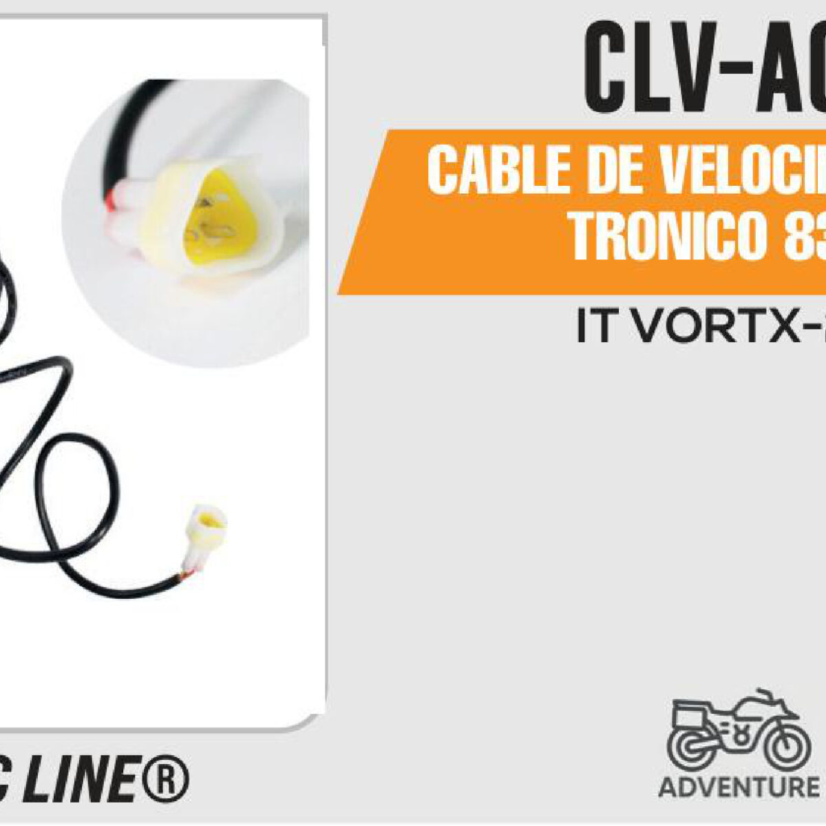 CABLE DE VELOCIMETRO ELECTRONICO 830mm Empaque (10 Piezas)