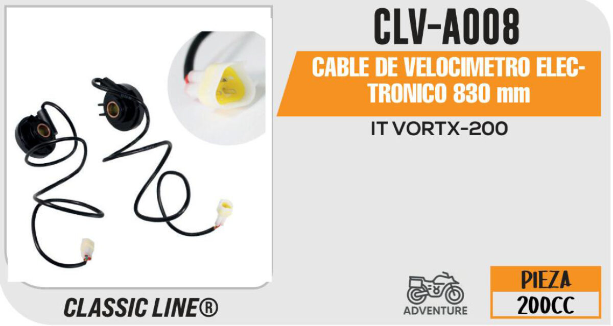CABLE DE VELOCIMETRO ELECTRONICO 830mm Empaque (10 Piezas)