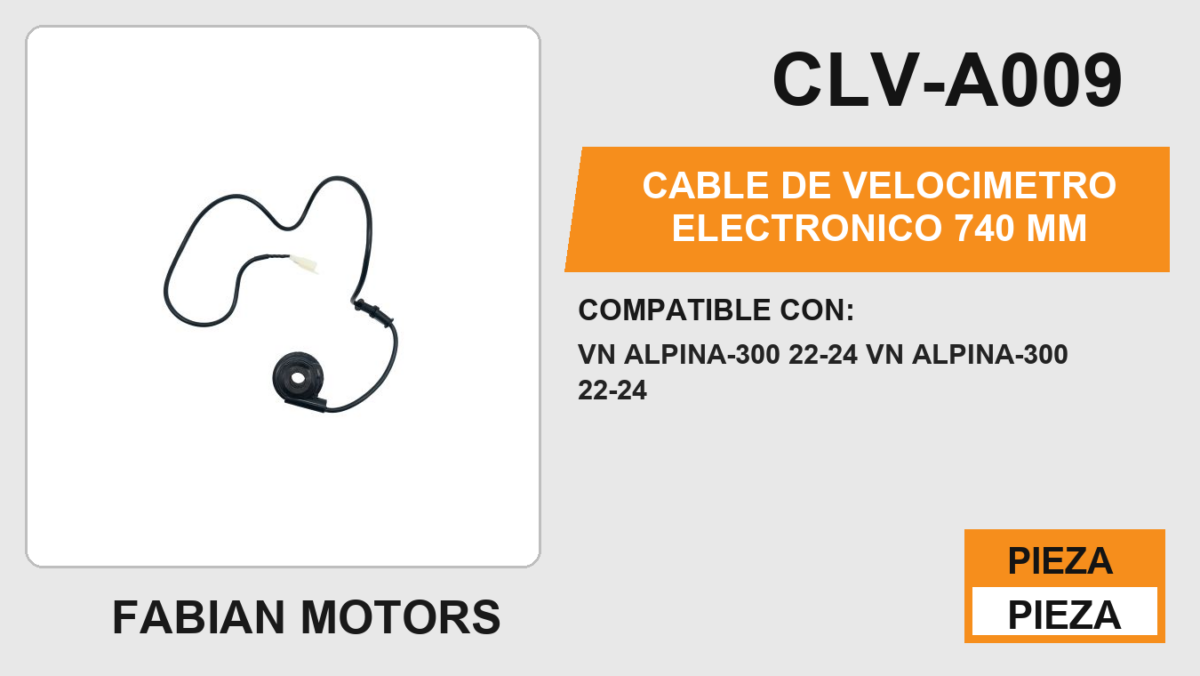 CABLE DE VELOCIMETRO ELECTRONICO 740 mm