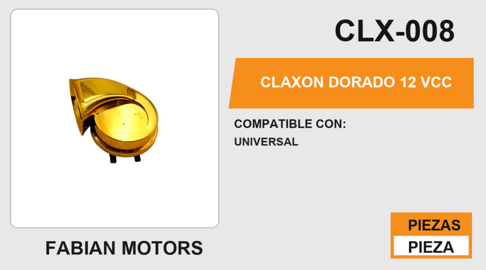 CLAXON DORADO 12 Vcc