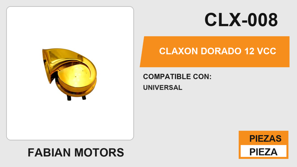 CLAXON DORADO 12 Vcc