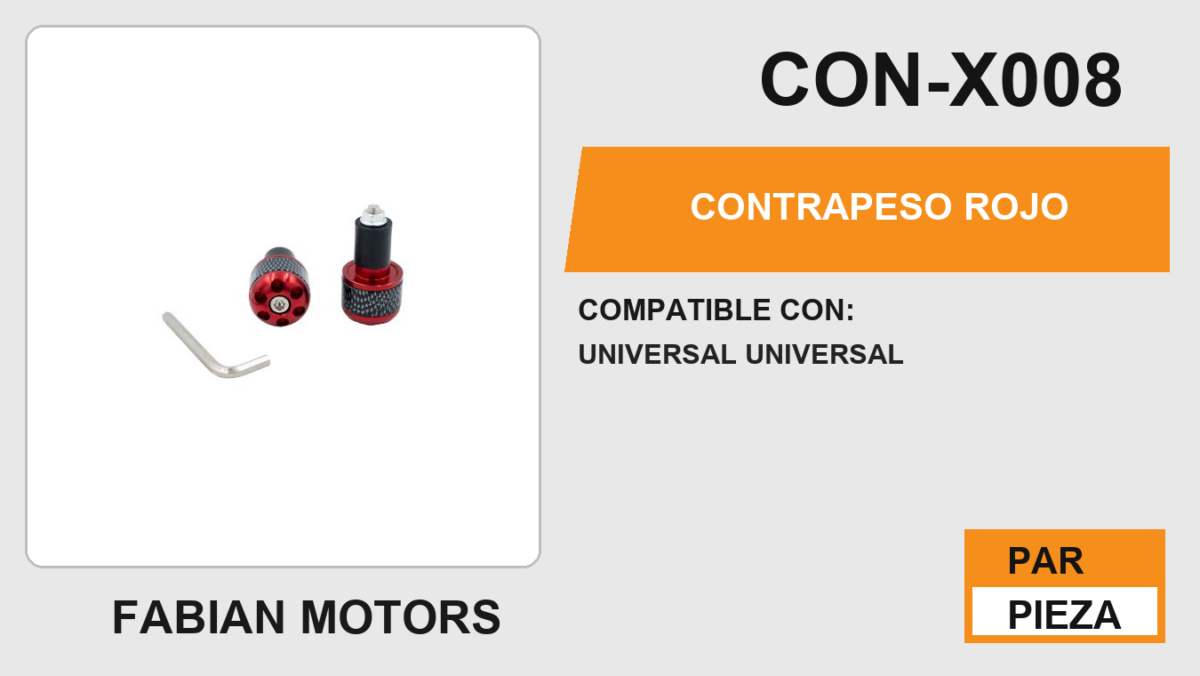 CONTRAPESO ROJO UNIVERSAL