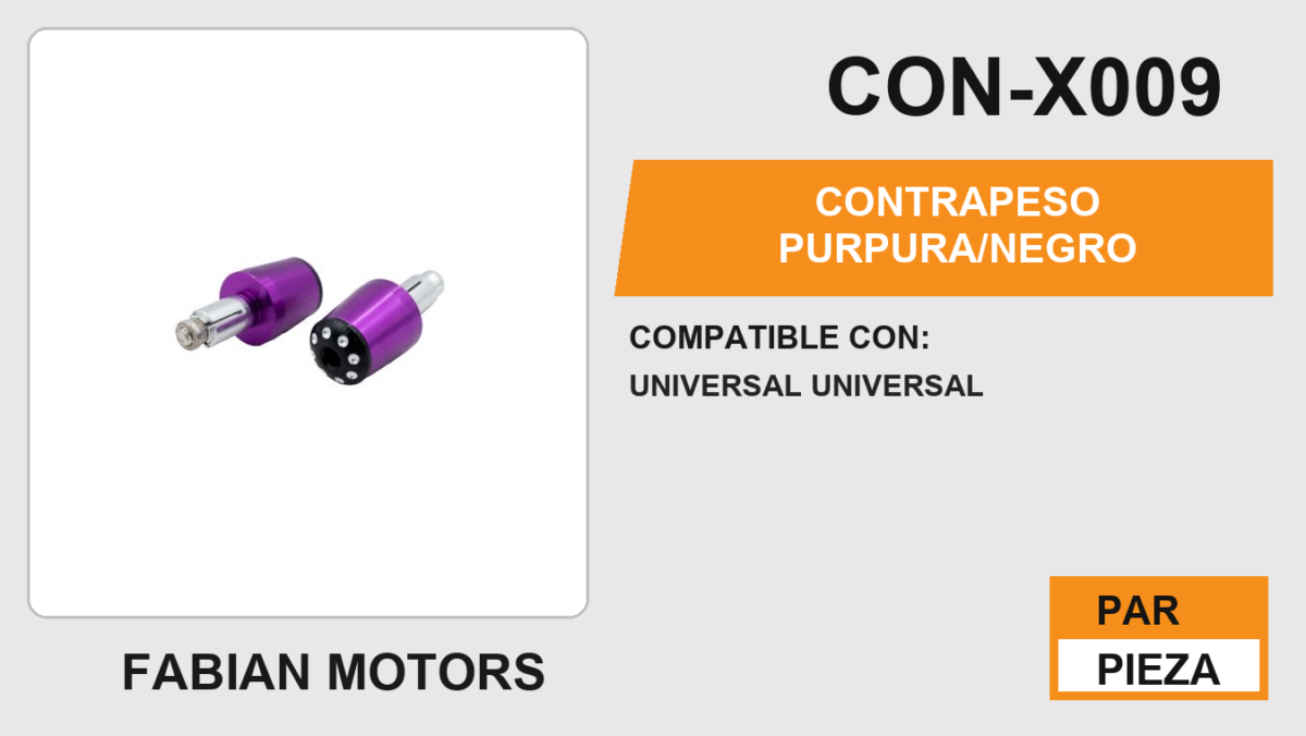 CONTRAPESO PURPURA/NEGRO UNIVERSAL