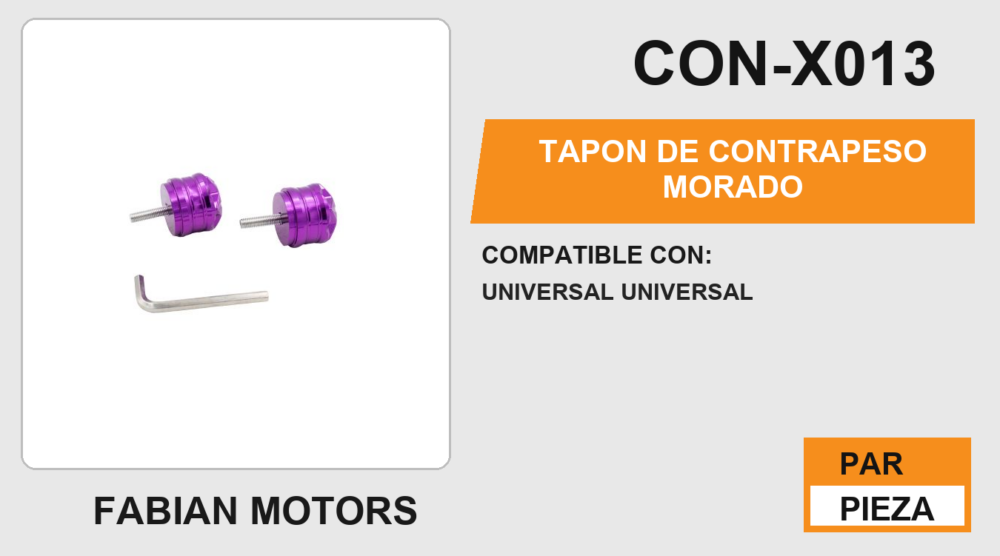 TAPON DE CONTRAPESO MORADO UNIVERSAL