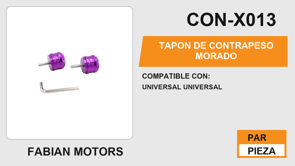 TAPON DE CONTRAPESO MORADO UNIVERSAL