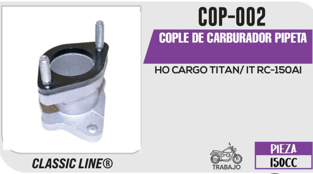 COPLE DE CARBURADOR PIPETA