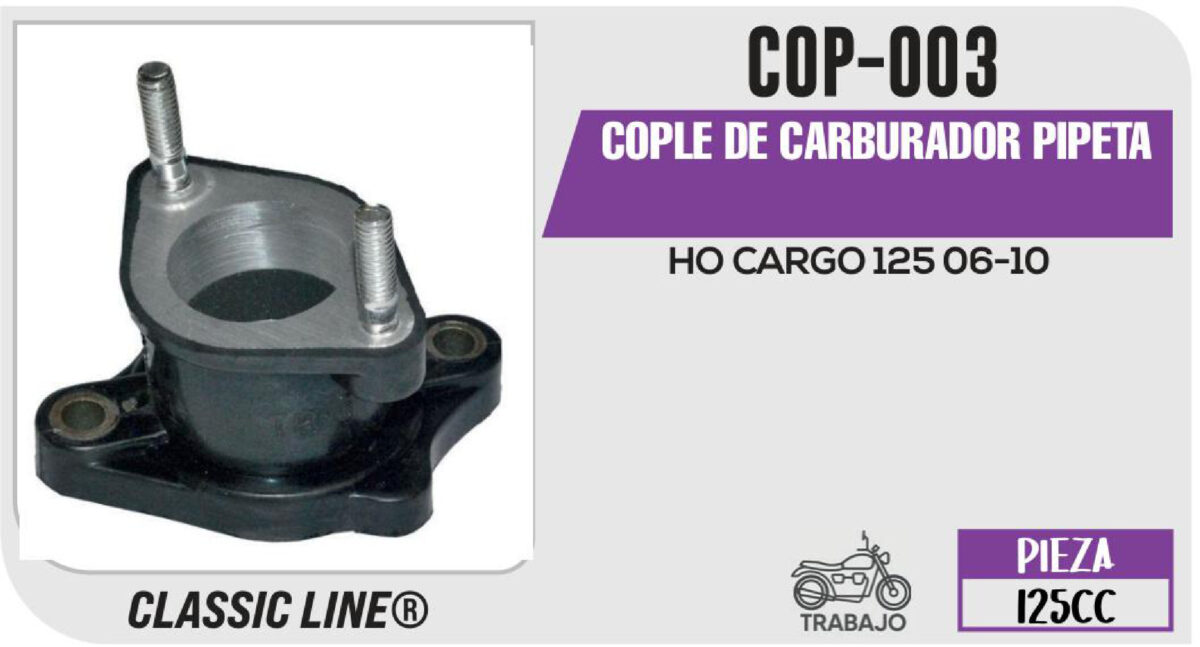COPLE DE CARBURADOR PIPETA