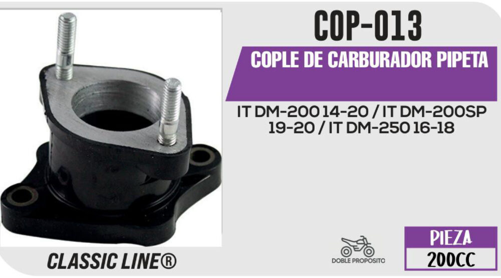 COPLE DE CARBURADOR PIPETA