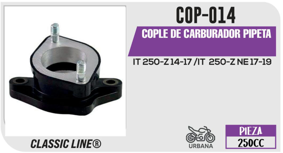 COPLE DE CARBURADOR PIPETA
