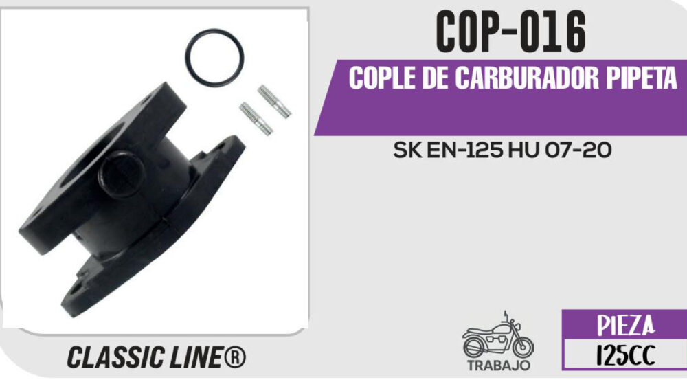 COPLE DE CARBURADOR PIPETA