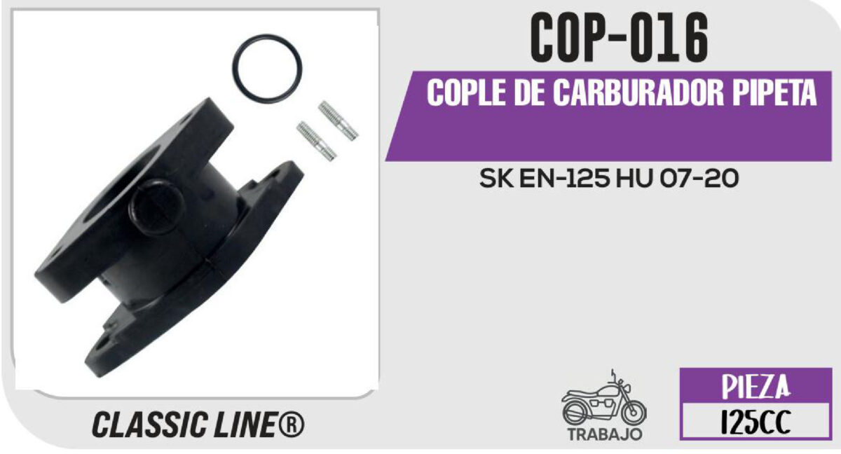 COPLE DE CARBURADOR PIPETA