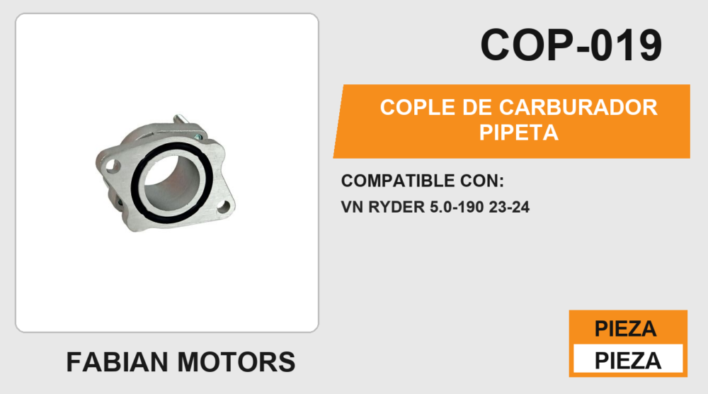 COPLE DE CARBURADOR PIPETA