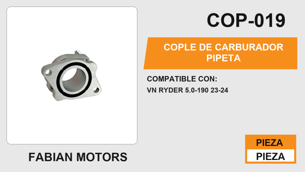 COPLE DE CARBURADOR PIPETA