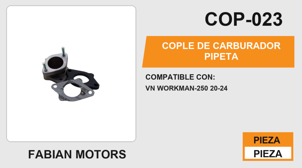 COPLE DE CARBURADOR PIPETA
